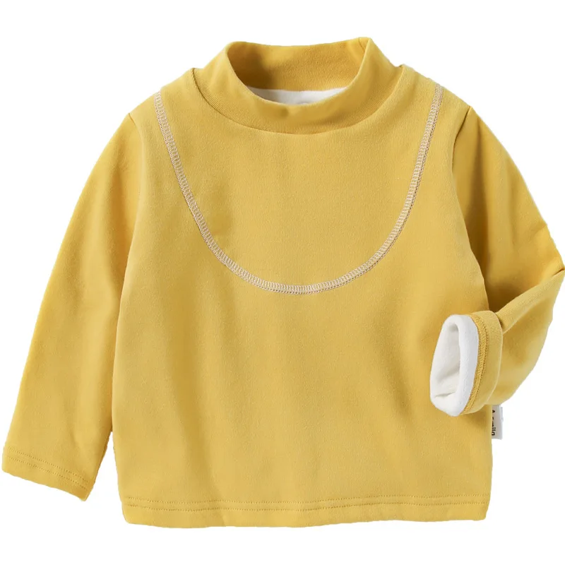 

Girls' bottoming shirt 2021 new children's t-shirt comfortable and Western-style solid color all-match top TZ54