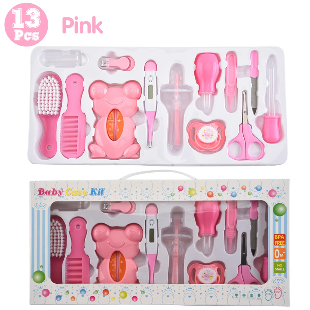 13PCS Baby Nail Trimmer Care Kit Infant Clipper Scissors Comb Health Nursing Tool Kids Thermometer for Newborn | Мать и ребенок