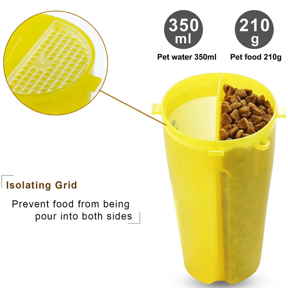 

Dog Water Bottle Collapsible Dog Bowl for Travel 2-in-1 Dog Slow Feeder Bowl Water Portable Pet Food Container Outdoor