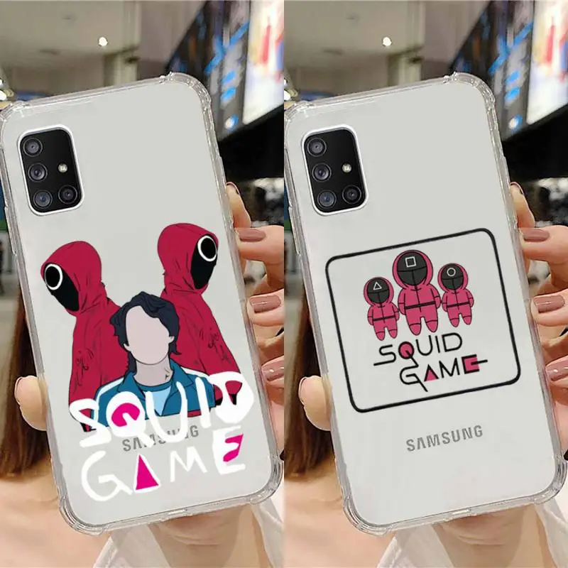 

Squid Game 456 Round Six Phone Case Transparent For Samsung Note A 7 8 9 10 20 50 51 71 90 20 11 81 e LITE Ultra PRO