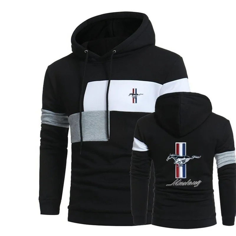 

Brand For Mustang Car LOGO Comfortable Men's Hoodies Fashion Print England Style Clothes Pullovers Casual Warm Sportswear
