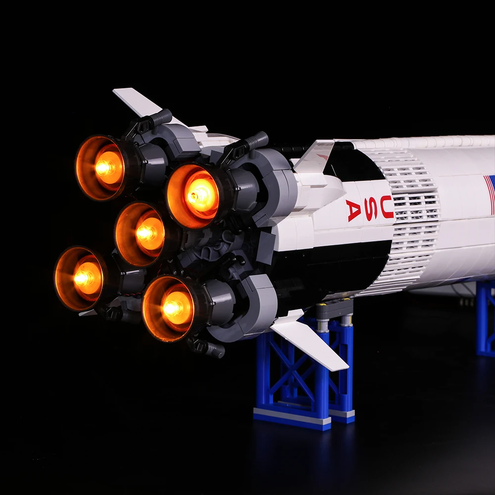 Светодиодный светильник для 21309 Творческий Apollo Saturn V Launch строительные блоки