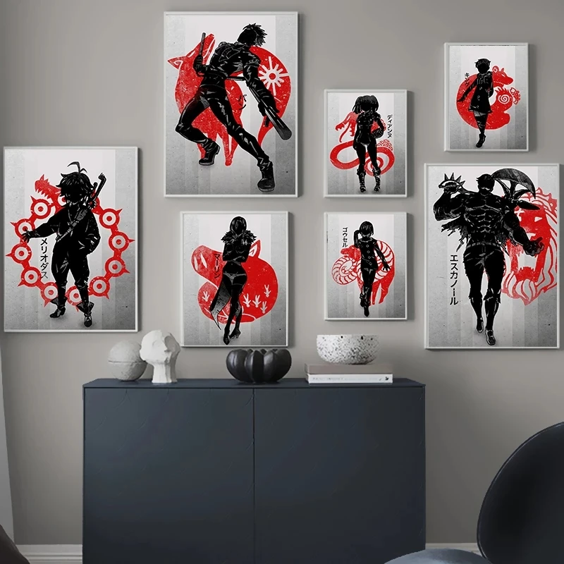 

Canvas Painting Modern HD Prints The Seven Deadly Sins Anime Picture Nordic Wall Art Living Room Modular Poster Home Decoration