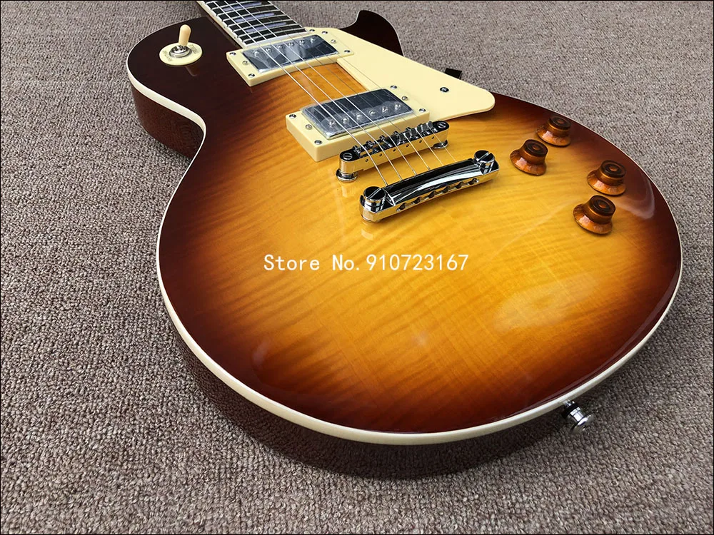 Высококачественная электрогитара 2020 корпус из массива красного дерева с верхом
