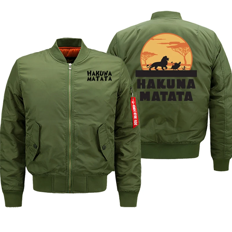 army green6-1 HAKUNA MATATA, мужская куртка, модная уличная одежда, плотное пальто для мужчин, Осень-зима, армейский зеленый военный Бомбер, куртки для мужчин, 8XL Plus - Цвет: army green6-1
