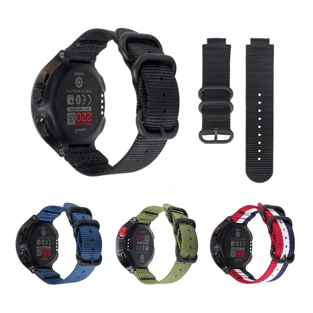Нейлоновый ремешок для часов Универсальный нейлоновый холст сменный Garmin Forerunner 220