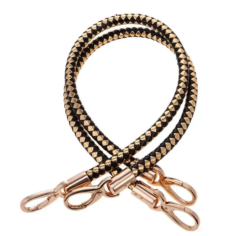 New 1 pair of bag accessories ladies adjustable wallet tote handle 60cm-black gold as described | Багаж и сумки