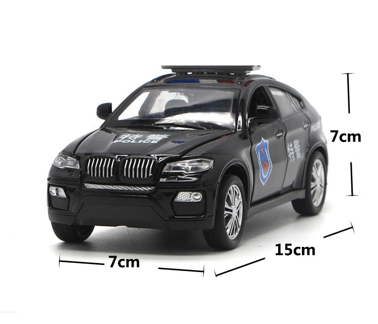 1/32 Высокая моделирования BMW X6 Литье металла автомобиль сплав игрушка полицейский