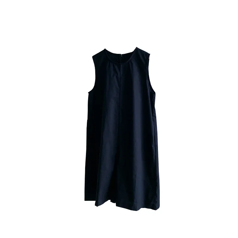 

2021 Summer Wide Leg Short Jumpsuit Sleeveless Slim Casual Women's Korean Loose Round Neck Shorts Playsuit