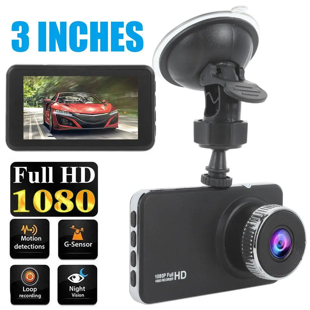 

Multifunctional Car Dvr Rear View Camera Video Recorder 3inch IPS Universal 1080P Auto Camera Dash Cam