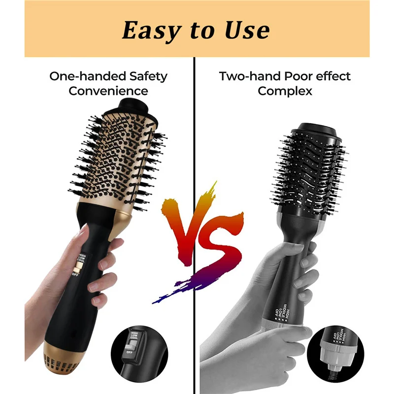 

Hair Curlers Hair Straightener Comb Multi-Function Hot Heating Smooth Straightening 2 IN 1 One Step Hot Air Brush Hair Curling