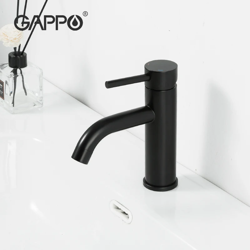 

Gappo Basin Faucet Deck Mounted Single Hole Single Handle Bathroom Bathtub Taps Cold and Hot Water Mixer Crane NPT 9/16