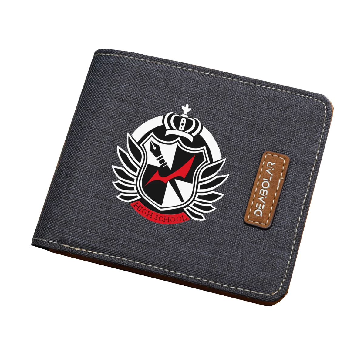 

Студенческий женский кошелек с рисунком в стиле аниме «данганронпа», мужской короткий холщовый кошелек wo для мужчин, кошелек для подростко...