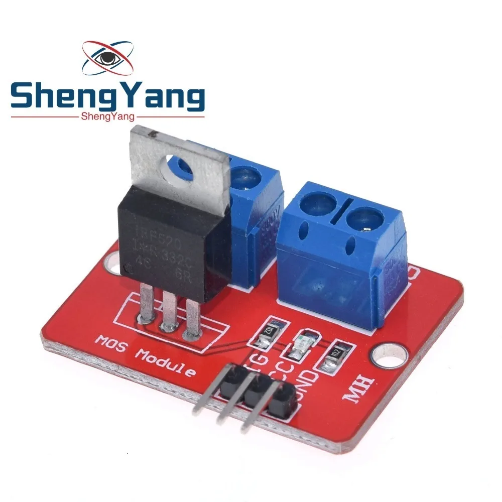 1 шт. ShengYang 0-24 в топ Mosfet Кнопка IRF520 драйвер MOS модуль для Arduino MCU ARM Raspberry pi