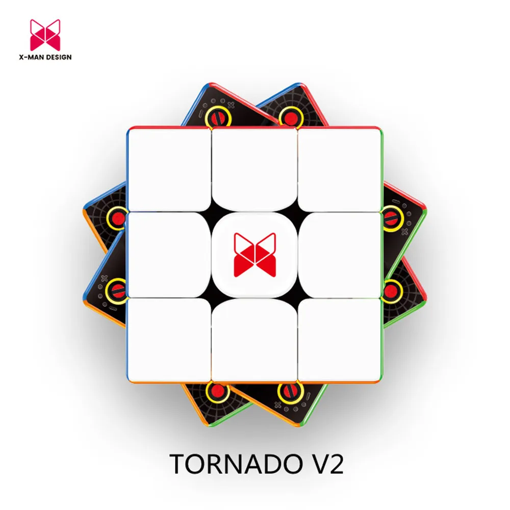 

QY X-Man Tornado V2 M 3x3x3 Magnetic Speed Cube Professional Magic Cube 3X3 Puzzle Magnet Adjustable Toys for Children hungarian