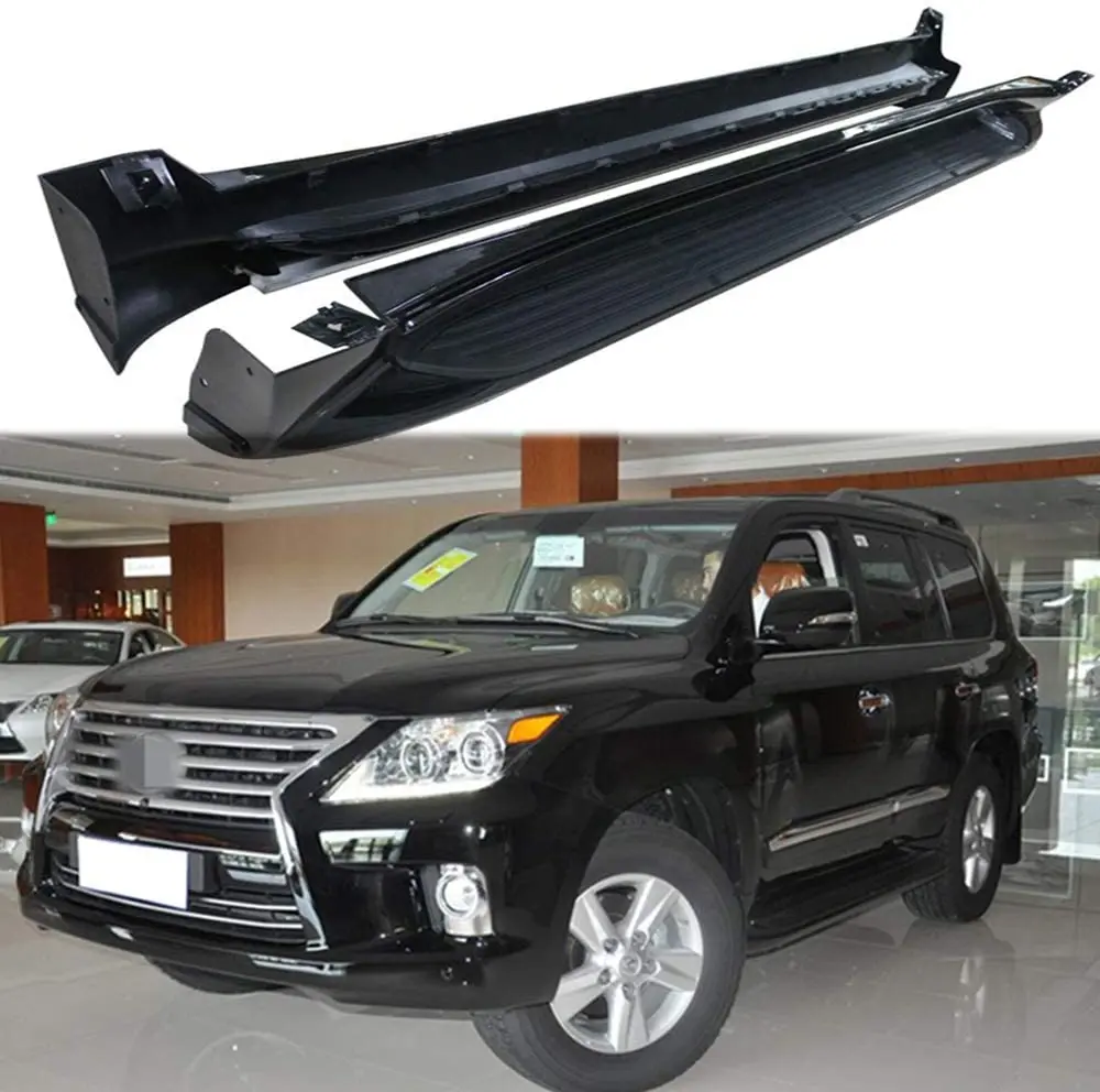 구매 렉서스용 도어 고정 사이드 스텝 러닝 보드 너프 바 프로텍터, 라이트 블랙, 렉서스-LX570 J200 2007-2020 에 적합, 2 개