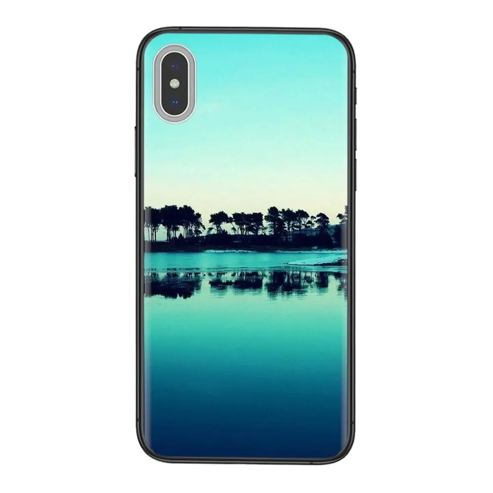 Черный силиконовый чехол Prime Art красивый синий натуральный лес для Galaxy Note 20 10 9 8 Ultra