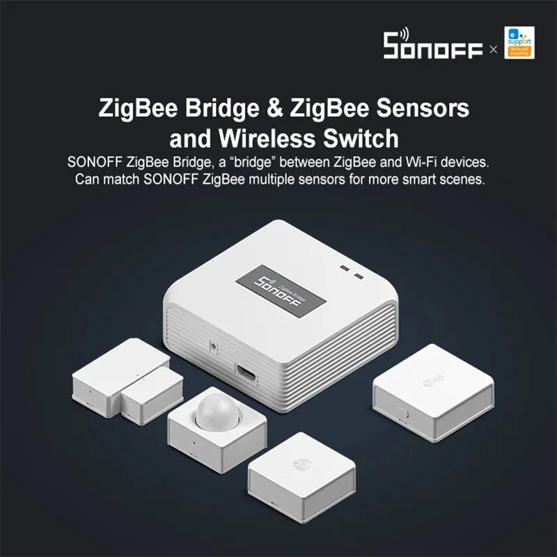 SONOFF Zigbee 3.0 ZBBridge Mini ZBMINI / Wireless Switch Temperature Humidity /Motion /Door Sensor Work With Alexa Google Home - купить по