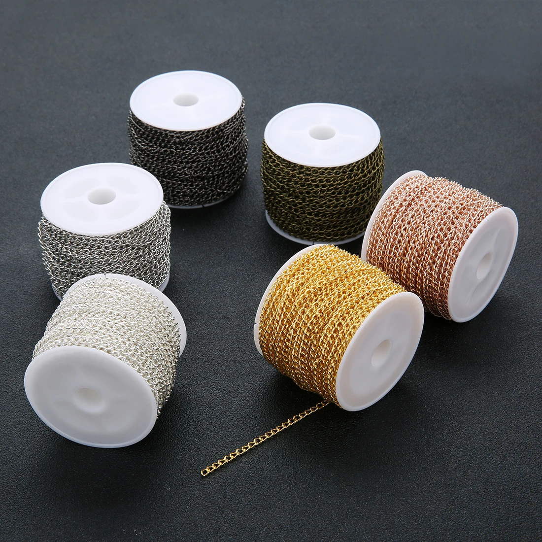 10 ярдов/рулон 3x4 мм Rolo Link ожерелье объемная цепь подходит для мужчин и женщин DIY