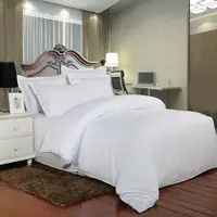 22 Pure White Satin Cotton Hotel Bedding Set 100% High Quality 5 Star Hotel Striped Bed Linen Twin Full Queen King Free Shipping