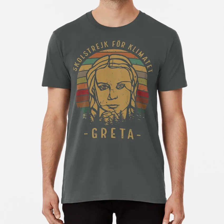 Greta thunberg футболка greta skolstrejk f? r klimatet ss4c глобальная потепление|Мужские футболки| |
