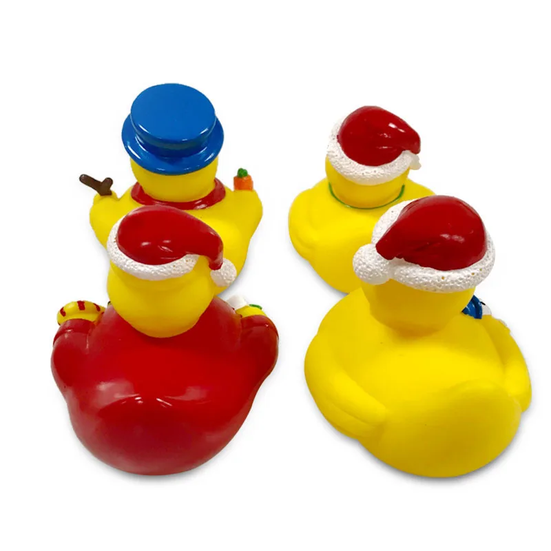 1 шт. детские игрушки для ванной с кричащей уткой звуковым звуком рождественские