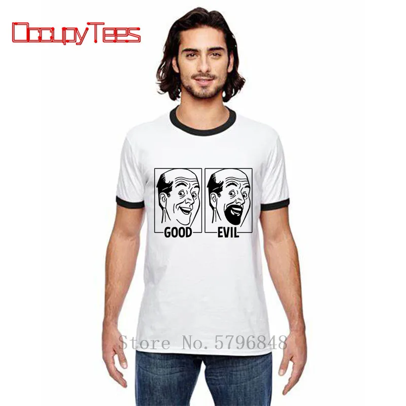 Забавная Мужская комиксная футболка с принтом хорошо против зла страх и борода