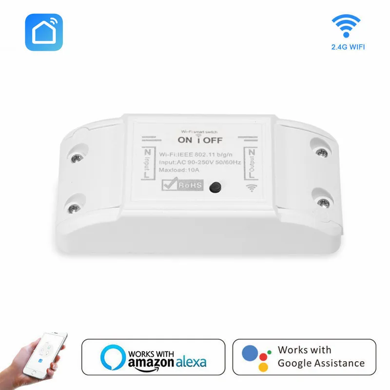 

DIY WIFI Smart Light Switch Universal Breaker Timer Smart Life APP Wireless Remote Control Works With Alexa Google Home