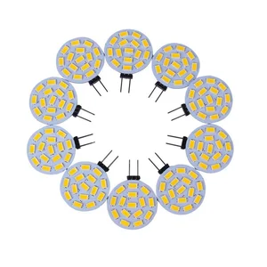 Светодиодный потолочный светильник G4 5730, 10 шт., 2 Вт светодиодный Светодиодная лампа-кукуруза, миниатюрная светодиодная лампа, Светодиодная лампа высокой мощности на 180 градусов, заменяемая галогеновая лампа, светодиодный цевая Светодиодная лампа
