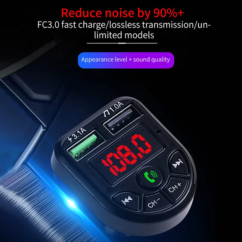 Новый Bluetooth 5 0 FM передатчик автомобильный комплект MP3 модулятор плеер
