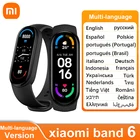 Смарт-браслет Xiaomi Mi Band 6, фитнес трекер с AMOLED экраном 5 цветов, с функцией измерения уровня кислорода в крови, с поддержкой Bluetooth, водонепроницаемый