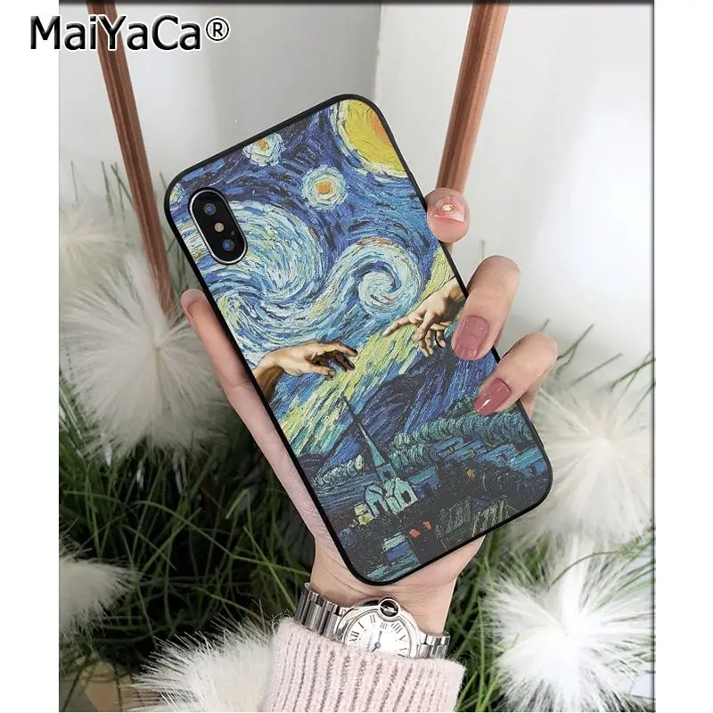 MaiYaCa The Creation of Adam Hand TPU Soft Silicone Phone Case for iPhone 8 7 6 6S Plus X XS MAX 5 5S SE XR 11 11pro max Cover | Мобильные