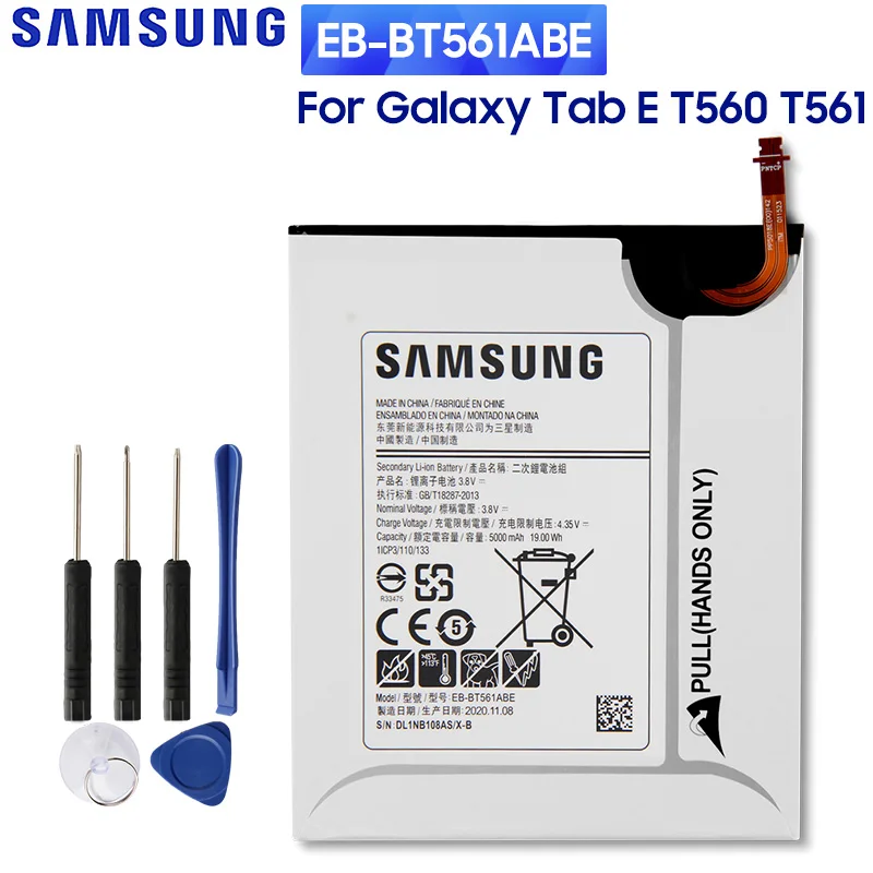 

Оригинальный аккумулятор для планшетов Samsung Galaxy Tab E Φ T560 T561 5000 мАч с бесплатными инструментами