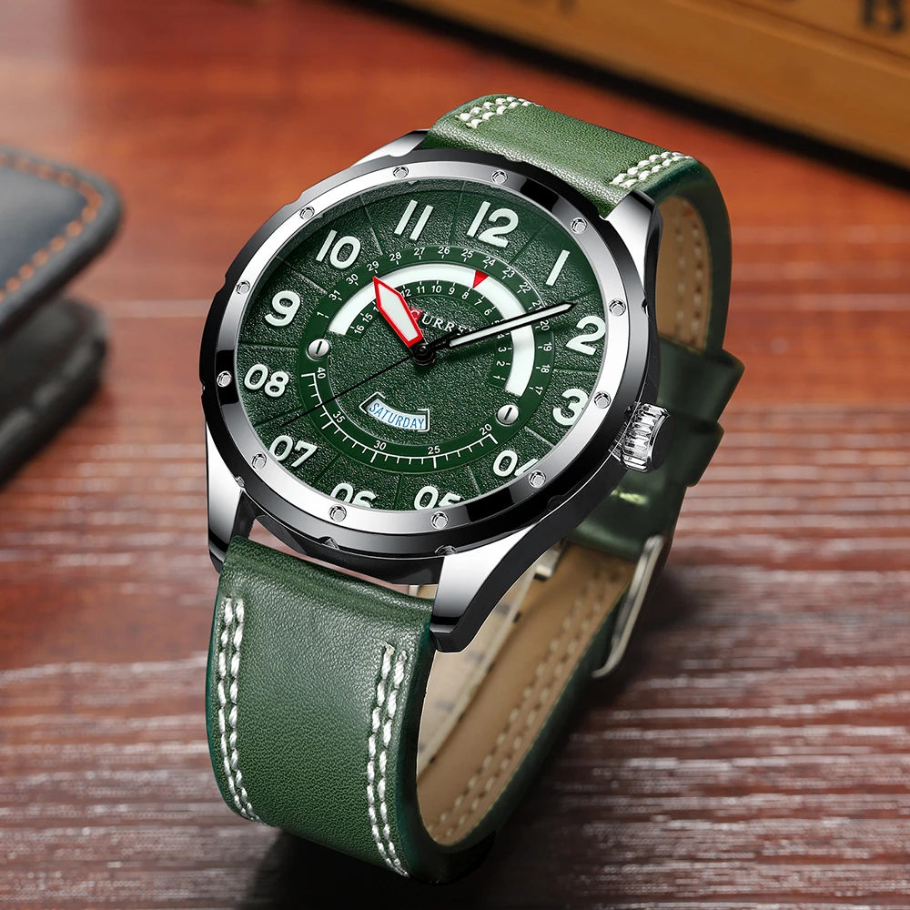 

CURREN Date Mens Watches Luxury Sport Watch Quartz Calendar Watch Casual Business Leather Male Clock Military Wristwatches