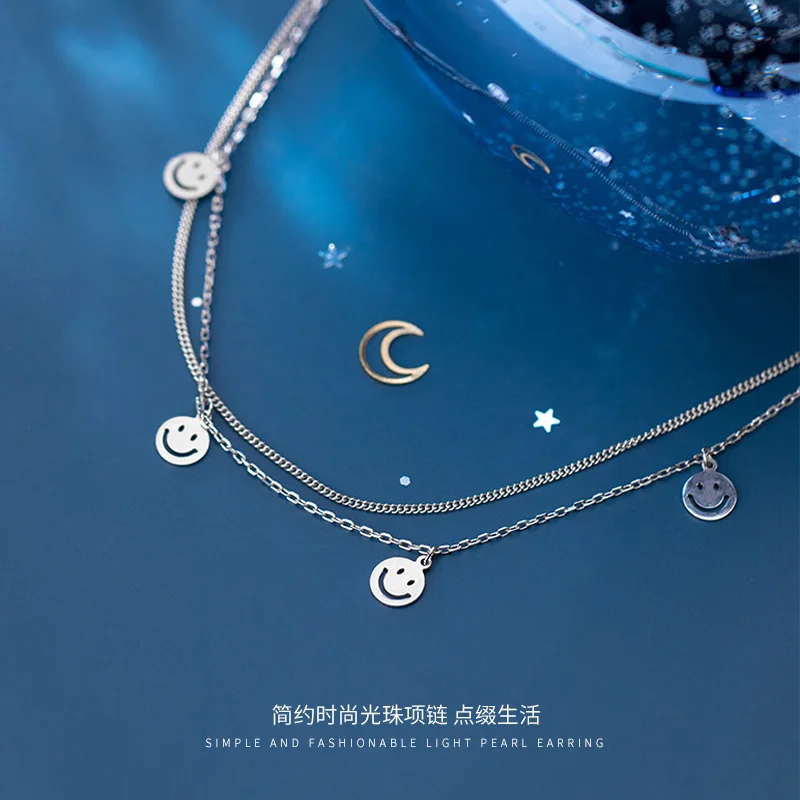 Цепочка Женская многослойная из серебра 925 пробы с подвеской в виде