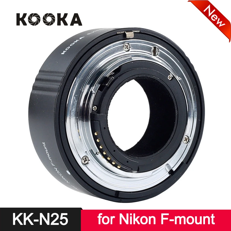 Kooka KK-N25 ttl металлическая удлинительная трубка AF с автофокусом для Nikon F-Mount F Mount SLR Камера крупным планом Макросъемка изображение 25 мм