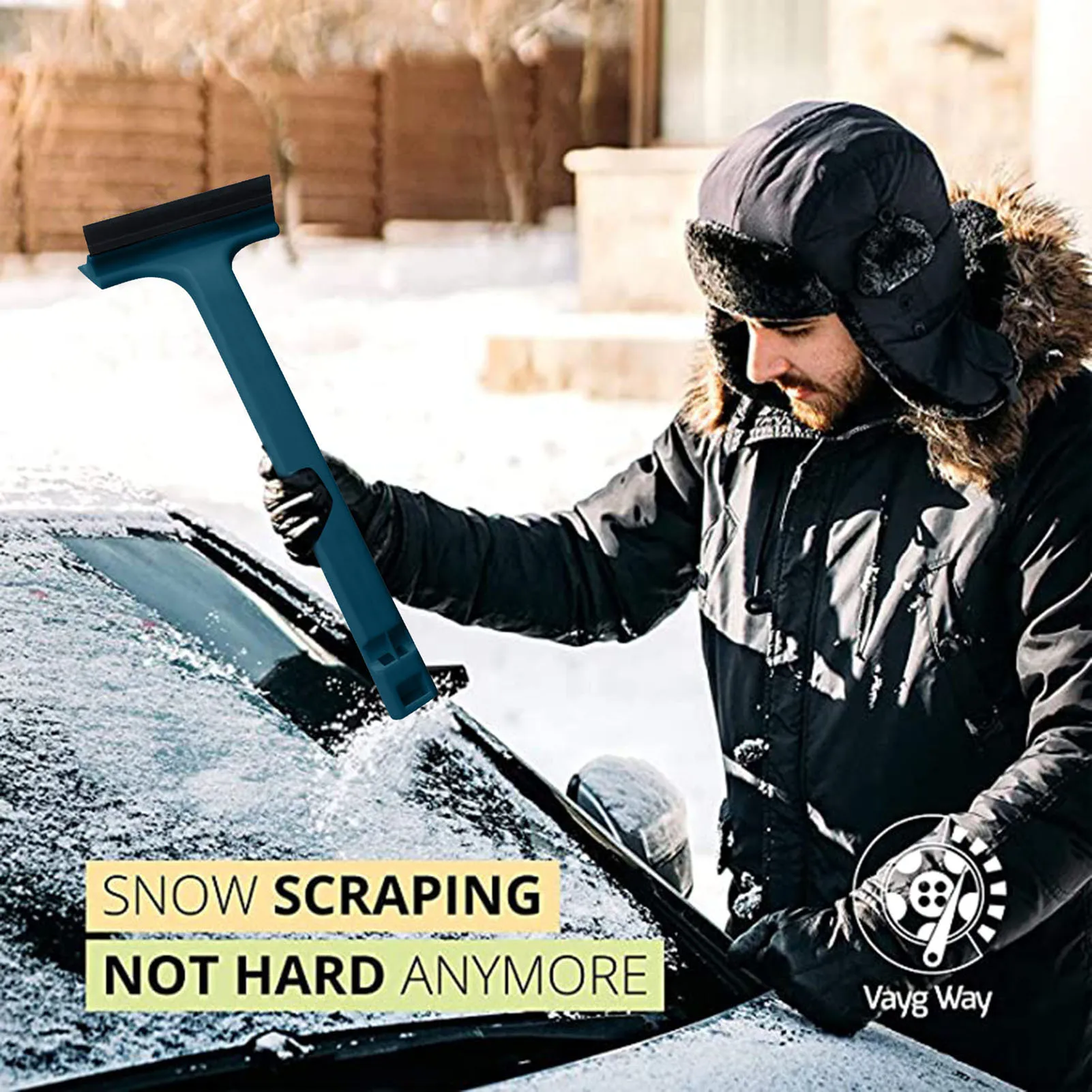 

Car Ice Scraper Windshield Ice Breaker Quick Clean Glass Brush Snow Remover Auto Window Snow Brush Shovel XH8Z