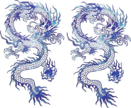 

Two spray dragon car stickers cover scratches personalized diesel car accessories decoration creative for all cars PVC