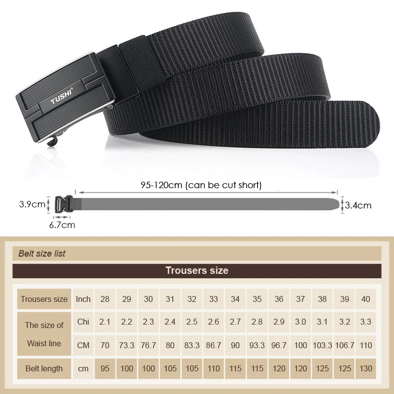 Пояс тактический мужской автоматической застежкой HSSEE 2020 с жесткой металлической пряжкой и мягкой нейлоновой лентой толщиной 3 мм для мужчин военной армии.