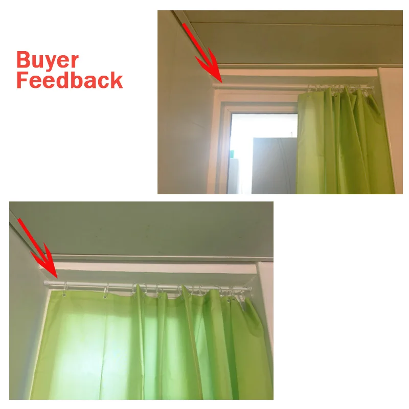 

Adjustable Curtain Rod Metal Extendable Shower Curtain Rod Telescopic Poles Bathroom Household Hanger Rods Wardrobe Organizer