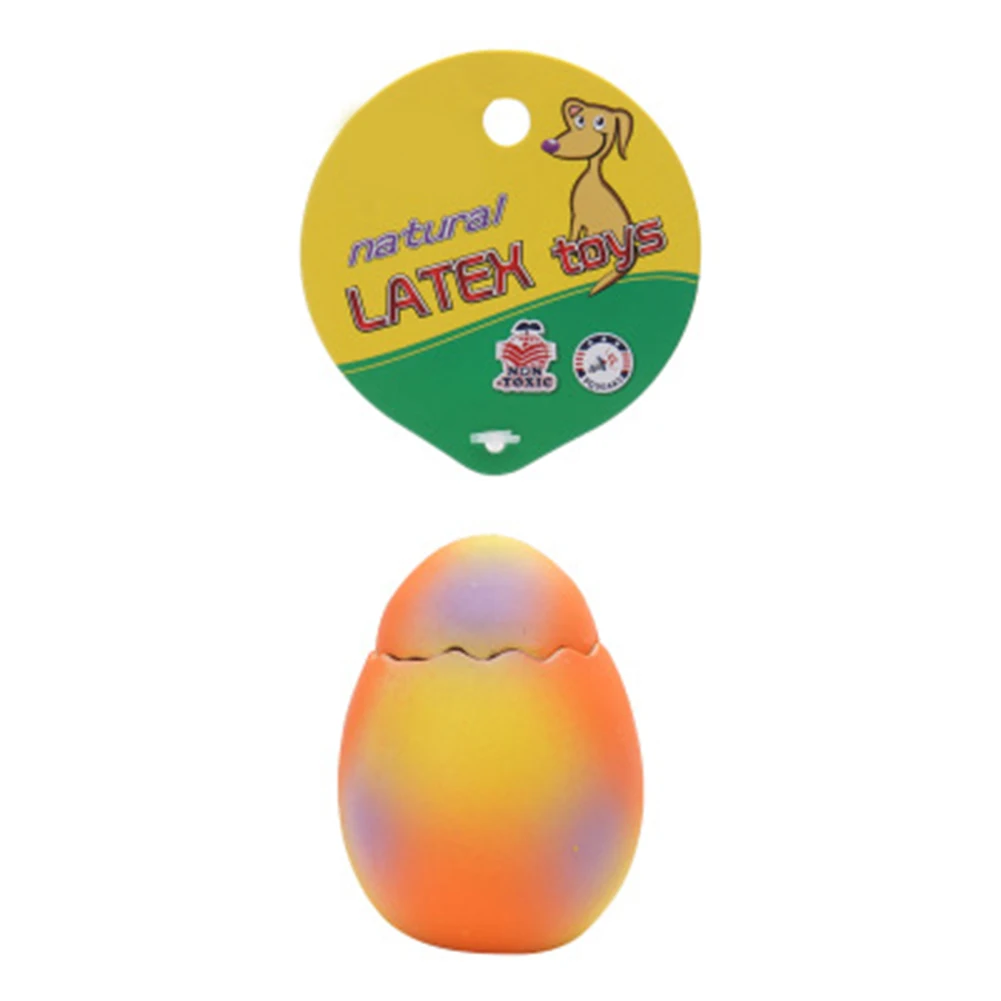 Нетоксичные латексные жевательные игрушки для собак пищащее яйцо динозавра