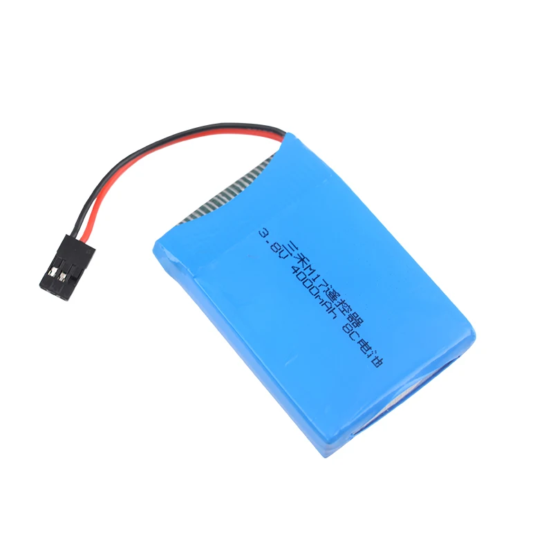 Conector Futaba de bater&iacute;a de litio de 3,8 V y 4000mAh para SANWA MT44 M17 RC, transmisor de Control remoto, piezas de Radio Control-3