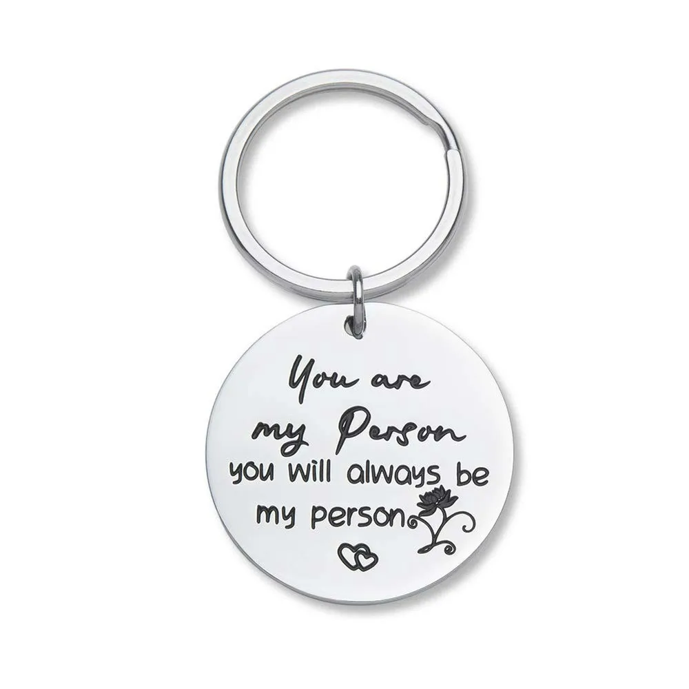 

Engraved Keychain for Best Friend Gifts You Are My Person Key Ring Friendship Gifts for Him Her Women Men Teen Girl