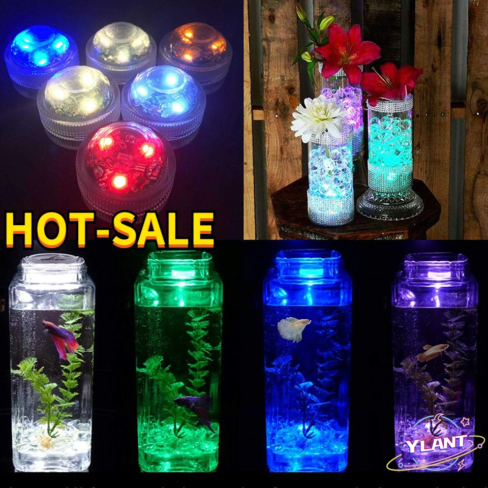 Погружной светодиодный светильник водонепроницаемый подводный RGB для свадьбы