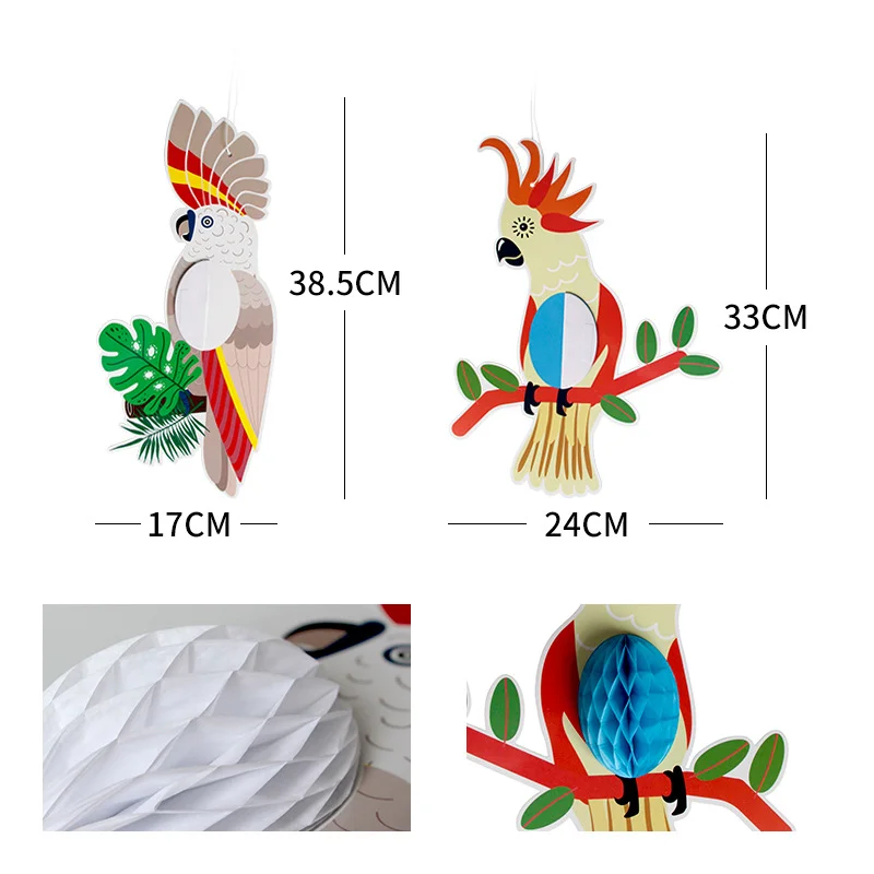 6 шт. Тропическая Птица сотовый попугай гавайский Летний Пляжный Бар банкет