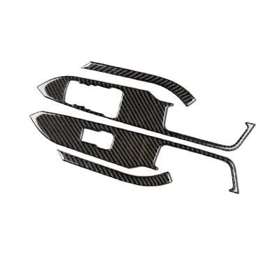 

Carbon Fiber Car Window Control Switch panel Decor Frame Cover for Ford Mustang 2015 2016 2017 2019Car Styling Sticker 4pcs