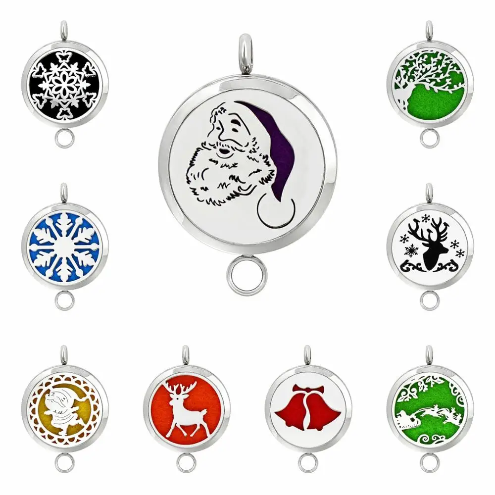 Снежинка Санта Клаус 30 мм рассеиватель медальон из нержавеющей стали 316L