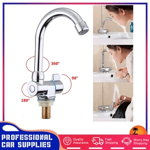 rv folding faucet cold water faucet tap kitchen bathroom copper caravan boat 360 rotation rv waterway for rv marine boat deck free global shipping