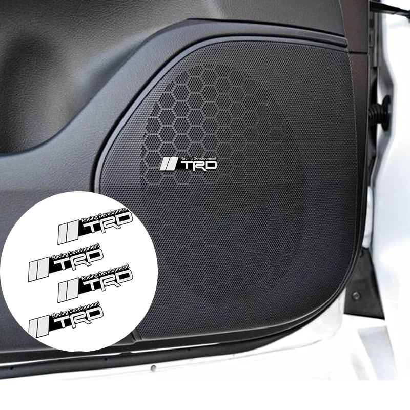 4 шт. 3D алюминиевый динамик стерео значок эмблема Стикеры для Toyota ТРД аксессуары