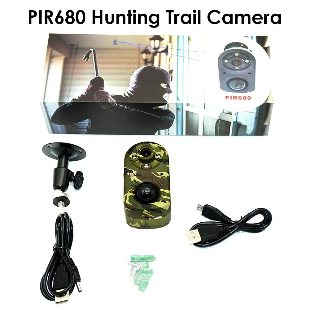 

680 Hunting Trail Camera FHD 1080P 12MP IR Night Vision Camcorder Waterproof Wildlife Camera Photo Traps Camera Chasse